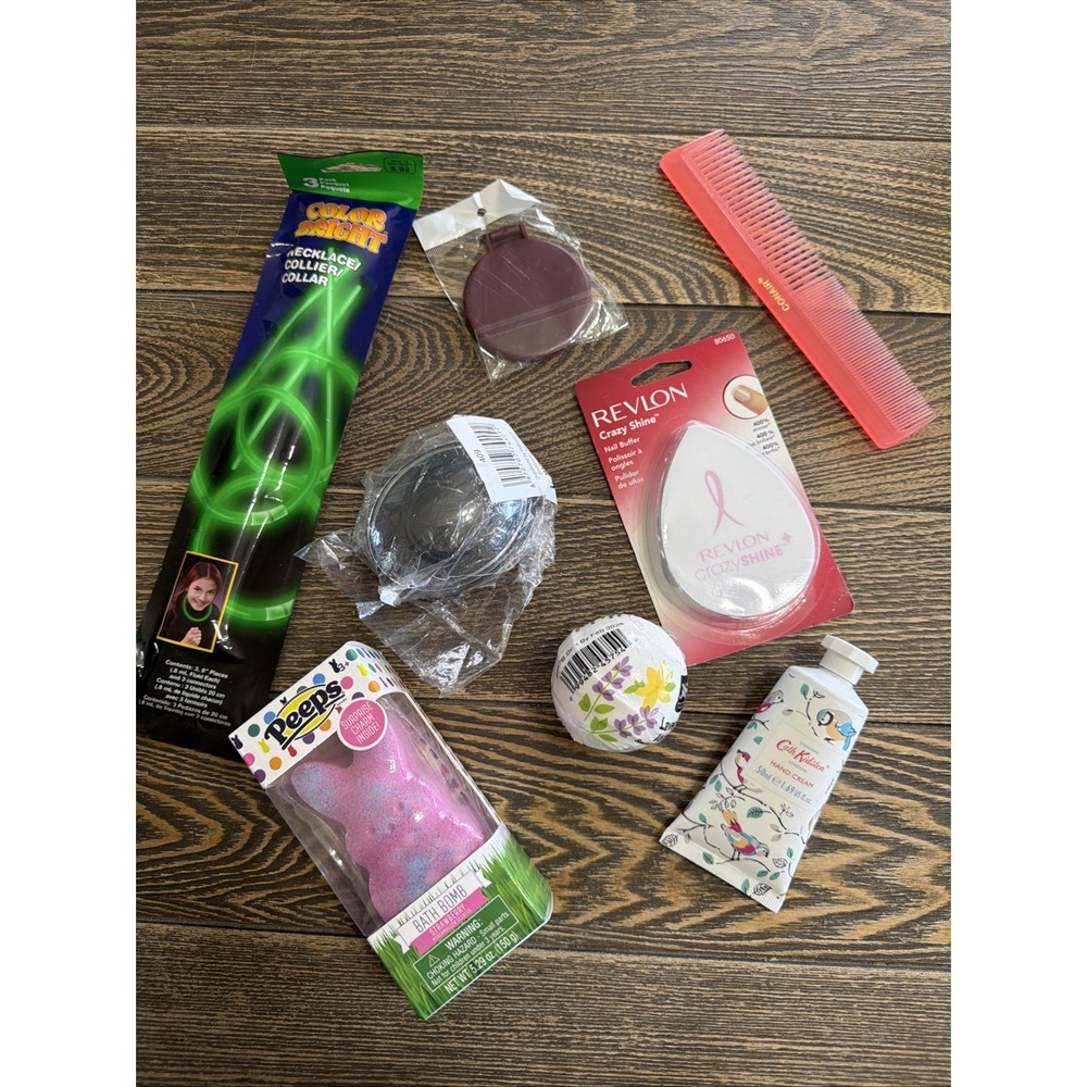 Women's/Teen Girls Self Care Lot Bath Bon Lotion Comb Mirror Glow Stick Brush